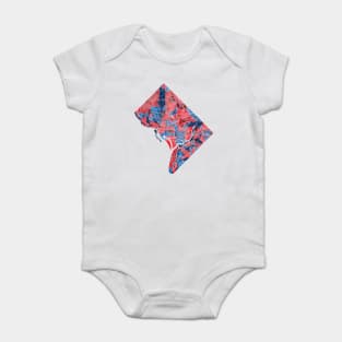 Washington DC Neighborhood Map Baby Bodysuit